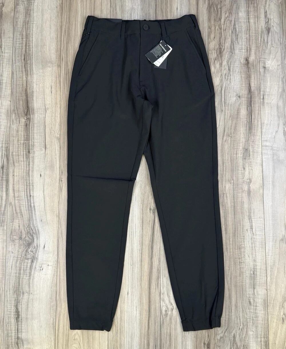 Mizzen +Main Helmsman Performance Jogger Pants Black Stretch Mens 30 Slim NEW